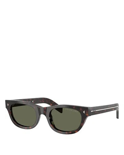 Prada Cat Eye Sunglasses, 52mm In Green