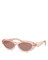 Prada Sunglasses 26zs Sole In Pink/brown Solid