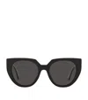 Prada Pr 14ws 09q5s0 52mm Womens Cat-eye Sunglasses In Black