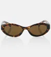 Prada Catwalk Cat-eye Acetate Sunglasses In Brown