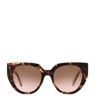 Prada Symbole Cat-eye Frame Sunglasses In Brown Gradient