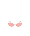 Prada 0pr A59s Oval Frame Sunglasses In Pink