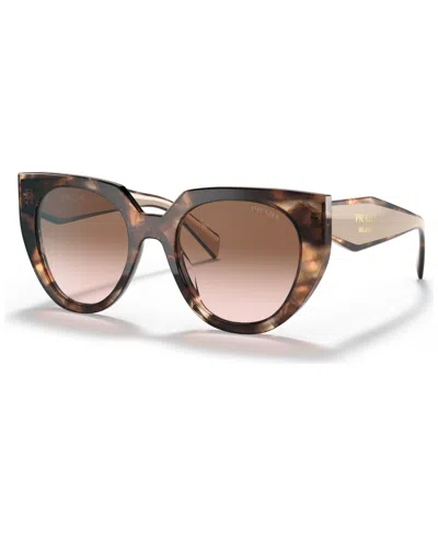 Prada Symbole Cat-eye Frame Sunglasses In Brown Gradient