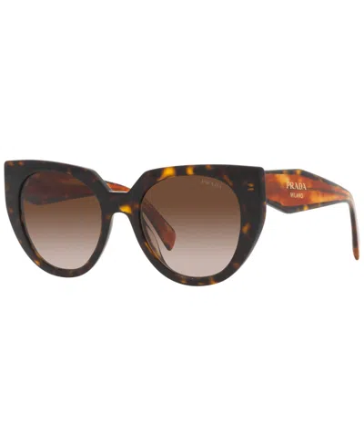 Prada Cat Eye Women's Sunglasses, Pr 14ws In Tortoise