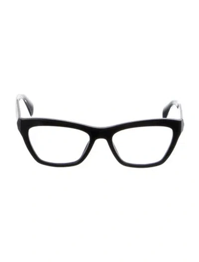 Pre-owned Prada Cat-eye Eyeglasses In Black