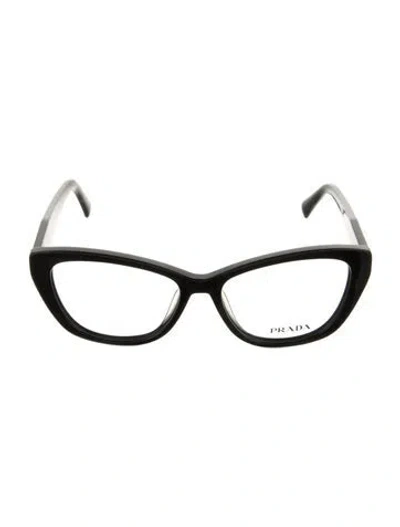 Pre-owned Prada Cat-eye Eyeglasses In Black