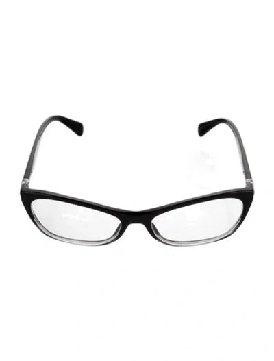 Pre-owned Prada Cat-eye Eyeglasses In Black