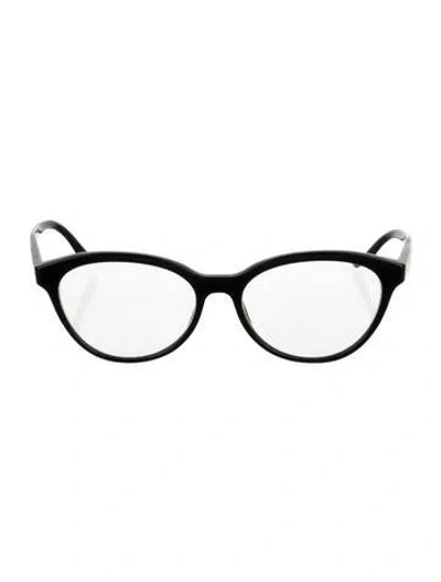 Pre-owned Prada Cat-eye Eyeglasses In Black