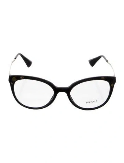 Pre-owned Prada Cat-eye Eyeglasses In Black