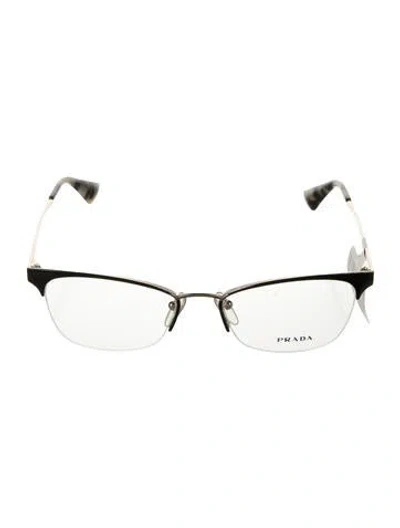 Pre-owned Prada Cat-eye Eyeglasses In Black