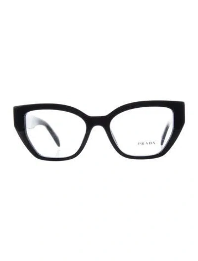 Pre-owned Prada Cat-eye Eyeglasses In Black
