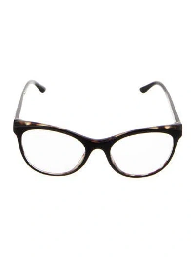 Pre-owned Prada Cat-eye Eyeglasses In Black