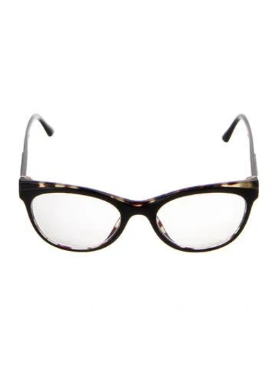 Pre-owned Prada Cat-eye Eyeglasses In Black