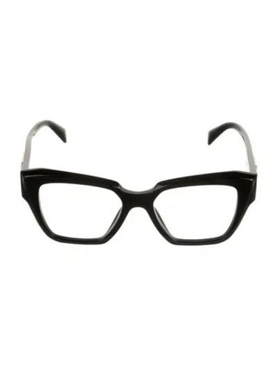 Pre-owned Prada Cat-eye Eyeglasses In Black