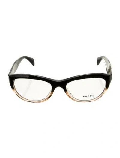 Pre-owned Prada Cat-eye Eyeglasses In Black