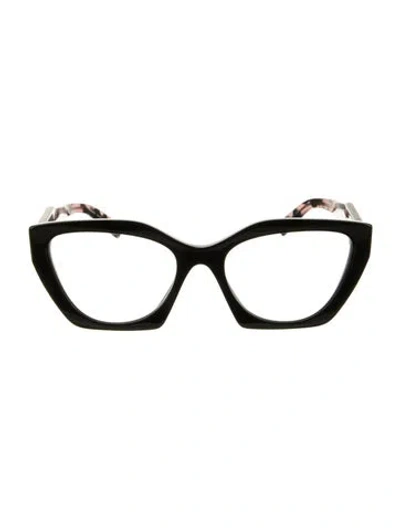 Pre-owned Prada Cat-eye Eyeglasses In Black/purple