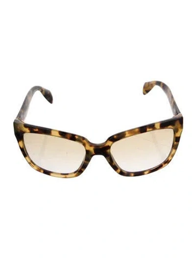 Pre-owned Prada Cat-eye Eyeglasses In Brown