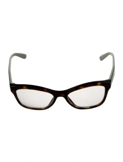 Pre-owned Prada Cat-eye Eyeglasses In Brown