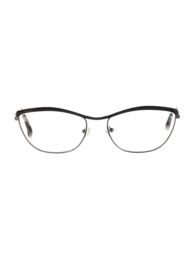 Pre-owned Prada Cat-eye Eyeglasses In Brown