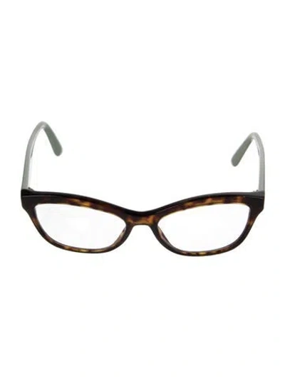 Pre-owned Prada Cat-eye Eyeglasses In Brown