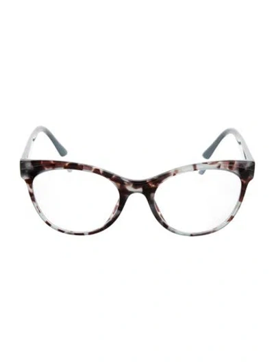 Pre-owned Prada Cat-eye Eyeglasses In Brown