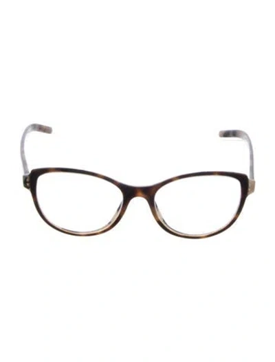 Pre-owned Prada Cat-eye Eyeglasses In Brown