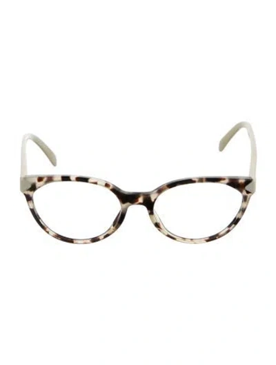 Pre-owned Prada Cat-eye Eyeglasses In Brown