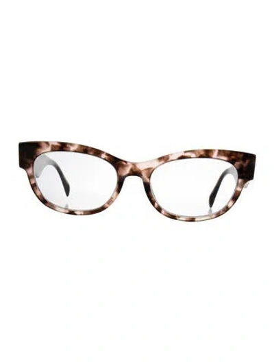 Pre-owned Prada Cat-eye Eyeglasses In Brown