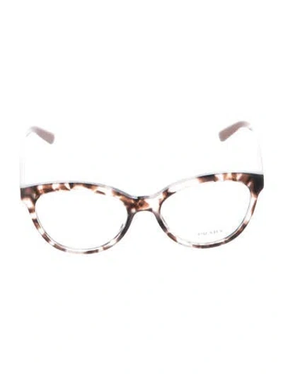 Pre-owned Prada Cat-eye Eyeglasses In Brown/pink