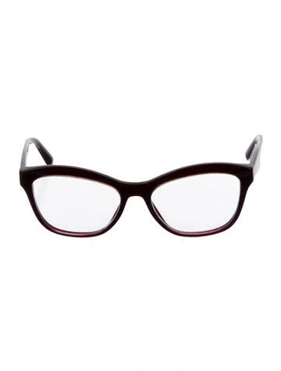 Pre-owned Prada Cat-eye Eyeglasses In Burgundy