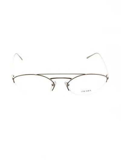 Pre-owned Prada Cat-eye Eyeglasses In Gold