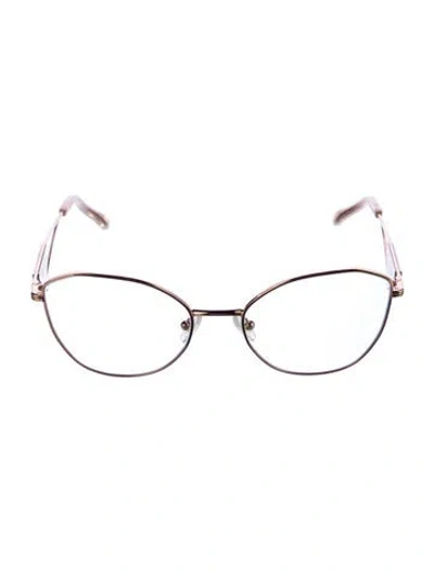 Pre-owned Prada Cat-eye Eyeglasses In Gold/red