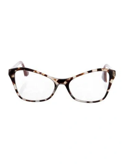 Pre-owned Prada Cat-eye Eyeglasses In Neutral