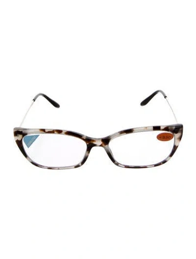 Pre-owned Prada Cat-eye Eyeglasses In Neutral