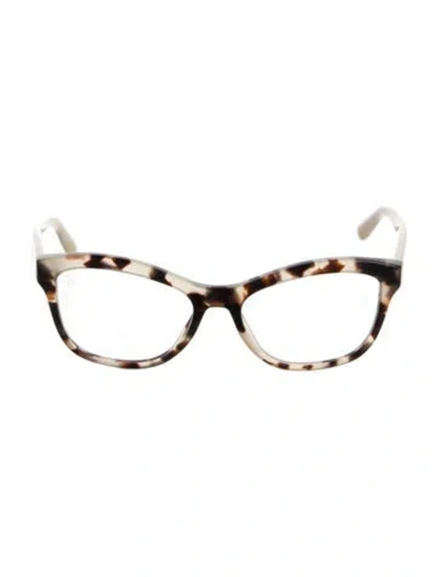 Pre-owned Prada Cat-eye Eyeglasses In Neutrals