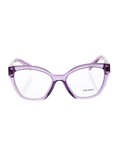 Pre-owned Prada Cat-eye Eyeglasses In Purple