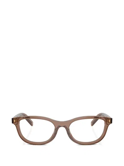Prada Cat-eye Frame Glasses In Gray