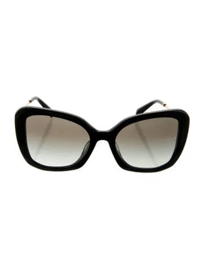 Pre-owned Prada Cat-eye Gradient Sunglasses In Black