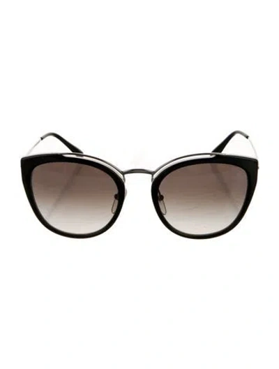 Pre-owned Prada Cat-eye Gradient Sunglasses In Black