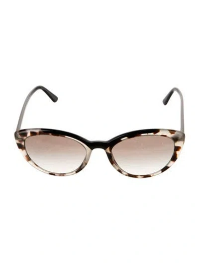 Pre-owned Prada Cat-eye Gradient Sunglasses In Black