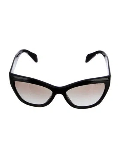 Pre-owned Prada Cat-eye Gradient Sunglasses In Black