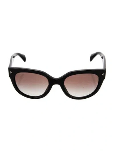 Pre-owned Prada Cat-eye Gradient Sunglasses In Black