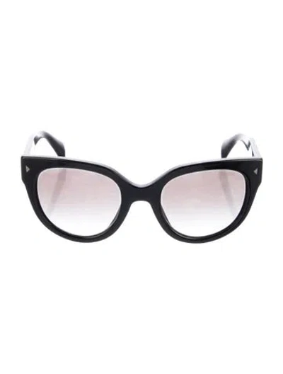 Pre-owned Prada Cat-eye Gradient Sunglasses In Black