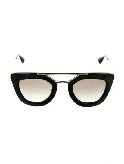 Pre-owned Prada Cat-eye Gradient Sunglasses In Black