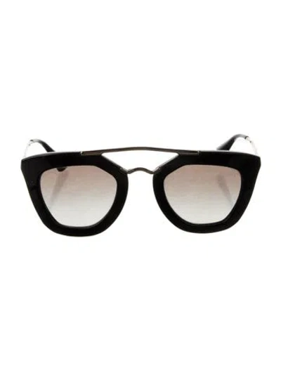 Pre-owned Prada Cat-eye Gradient Sunglasses In Black