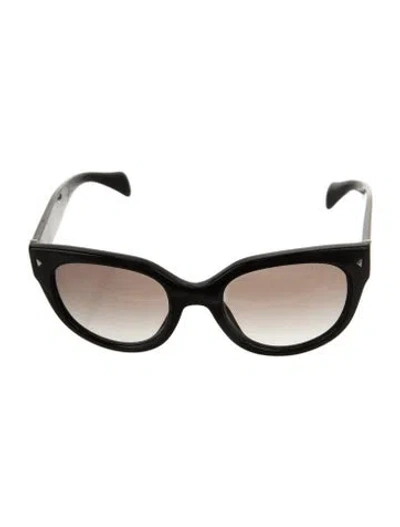 Pre-owned Prada Cat-eye Gradient Sunglasses In Black