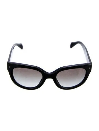 Pre-owned Prada Cat-eye Gradient Sunglasses In Black