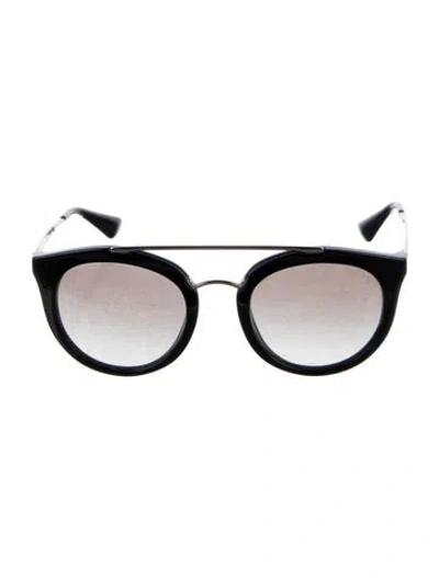 Pre-owned Prada Cat-eye Gradient Sunglasses In Black