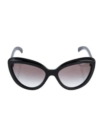 Pre-owned Prada Cat-eye Gradient Sunglasses In Black