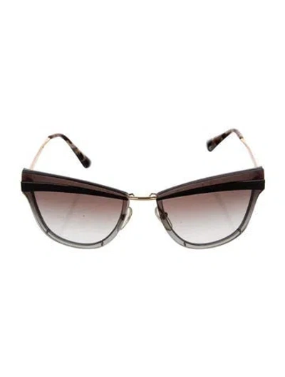 Pre-owned Prada Cat-eye Gradient Sunglasses In Black